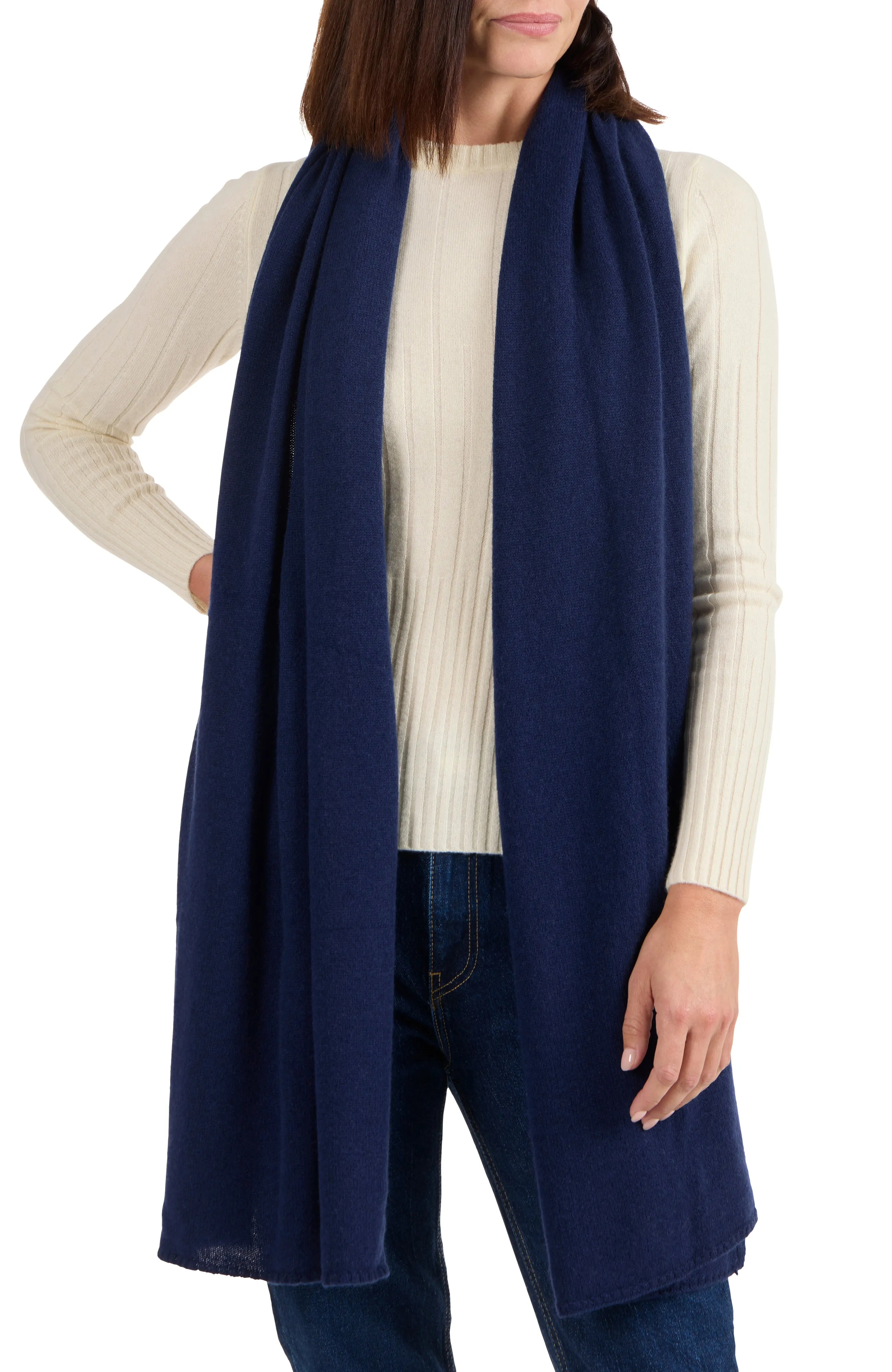 CASHMERE JERSEY TRAVEL WRAP