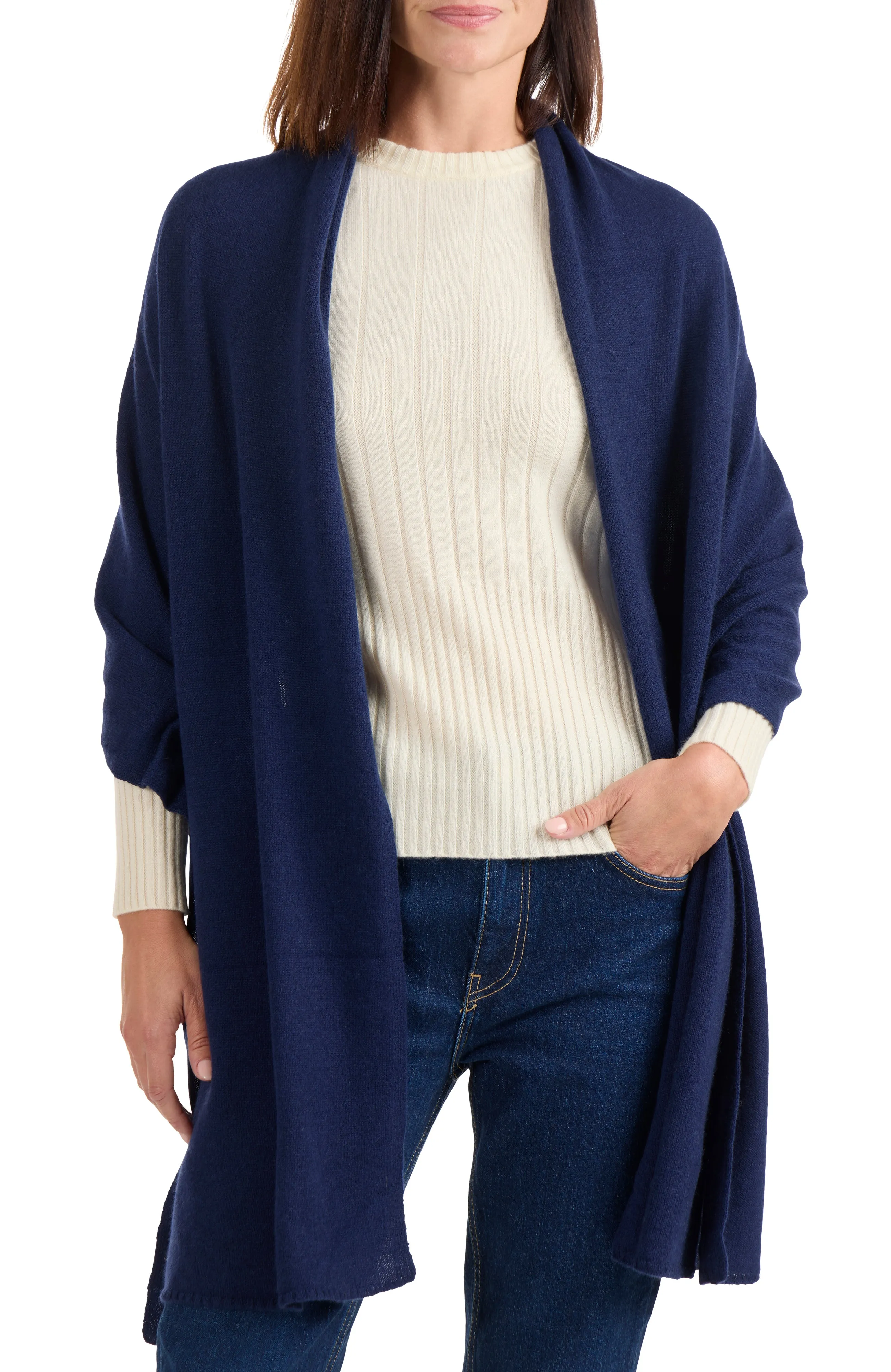 CASHMERE JERSEY TRAVEL WRAP