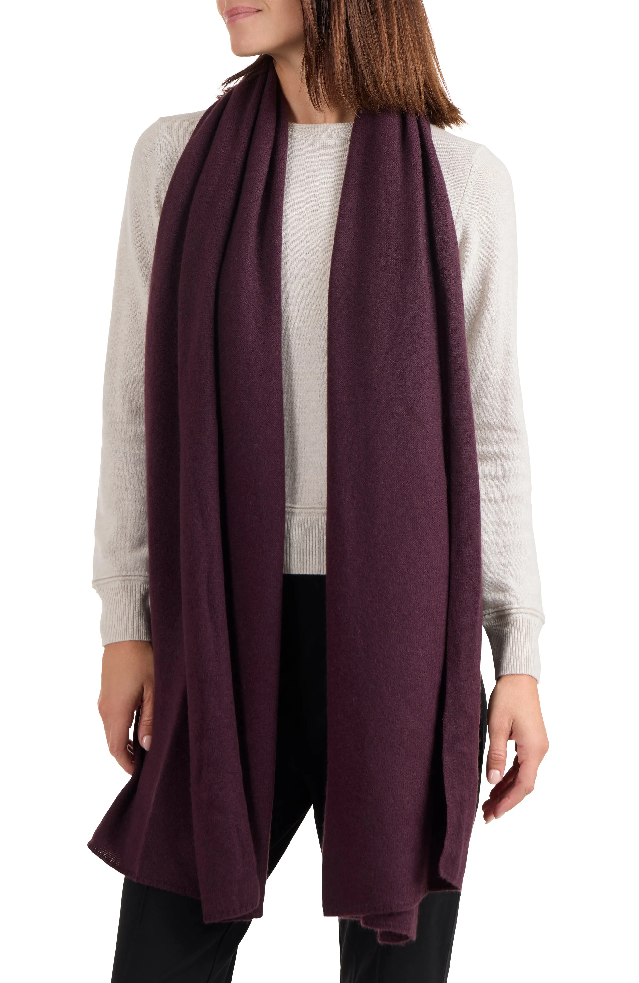 CASHMERE JERSEY TRAVEL WRAP