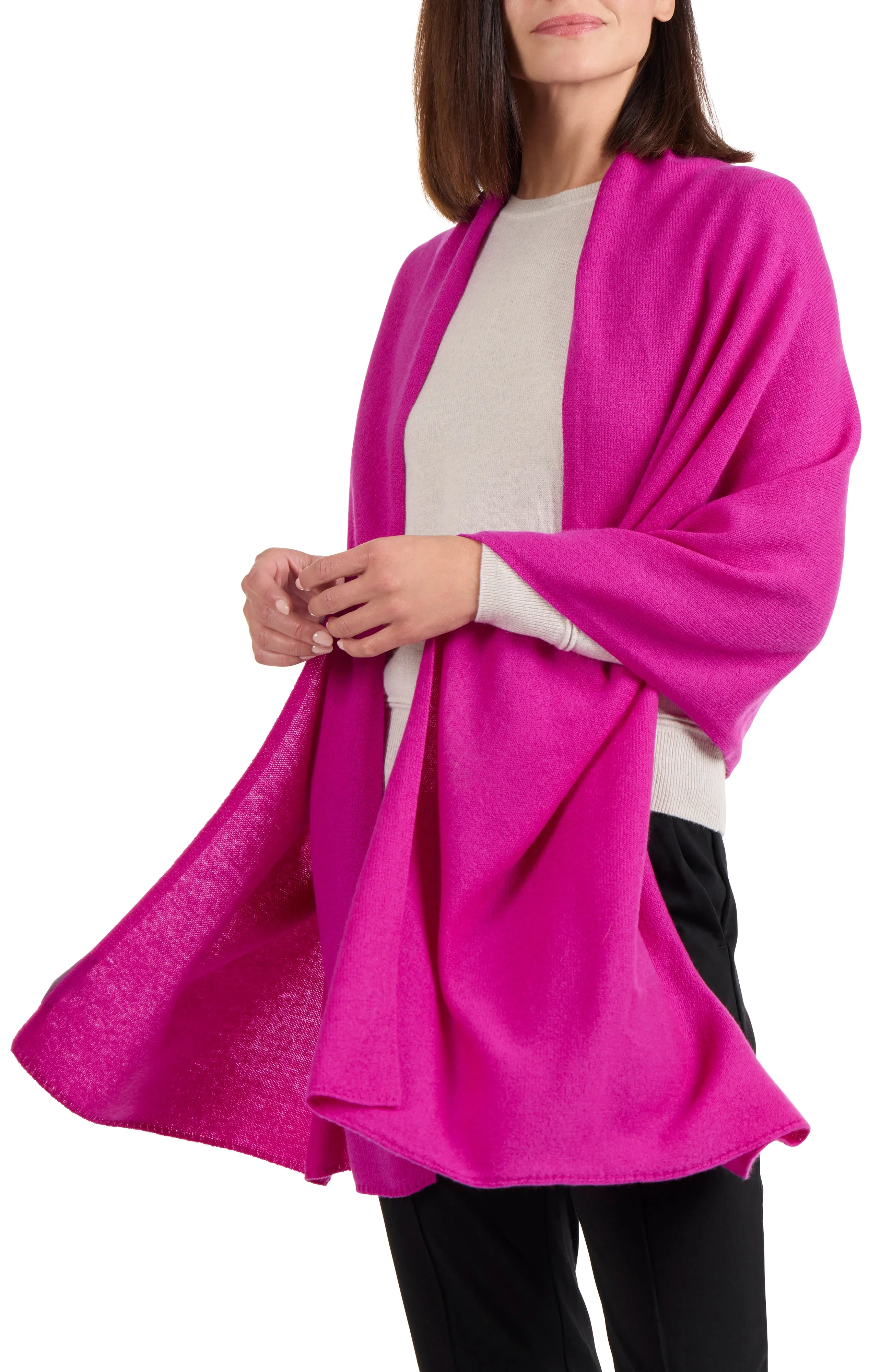 CASHMERE JERSEY TRAVEL WRAP