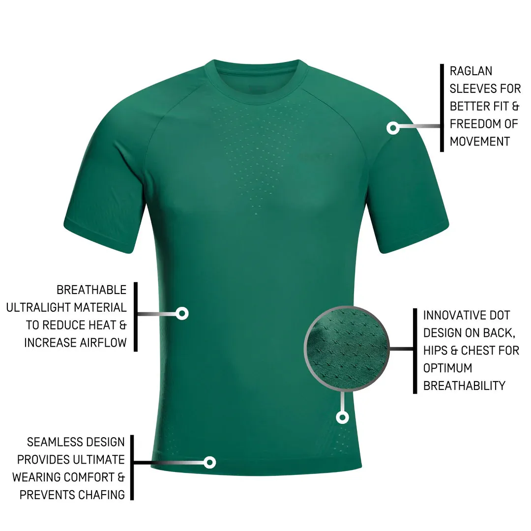 CEP Men's Ultralight Seamless Shirt Short Sleeve v2 - Green