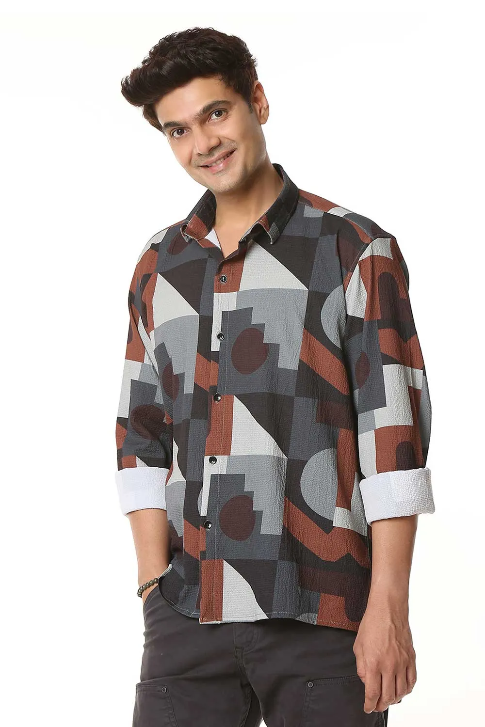 Chandigarh Matrix | Luxury Popcorn Material I Men Shirt