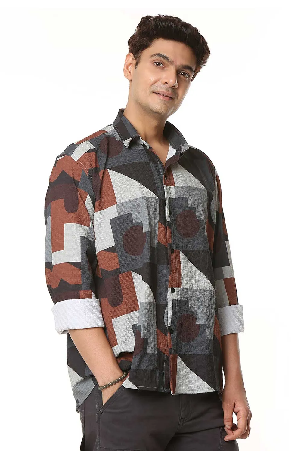 Chandigarh Matrix | Luxury Popcorn Material I Men Shirt