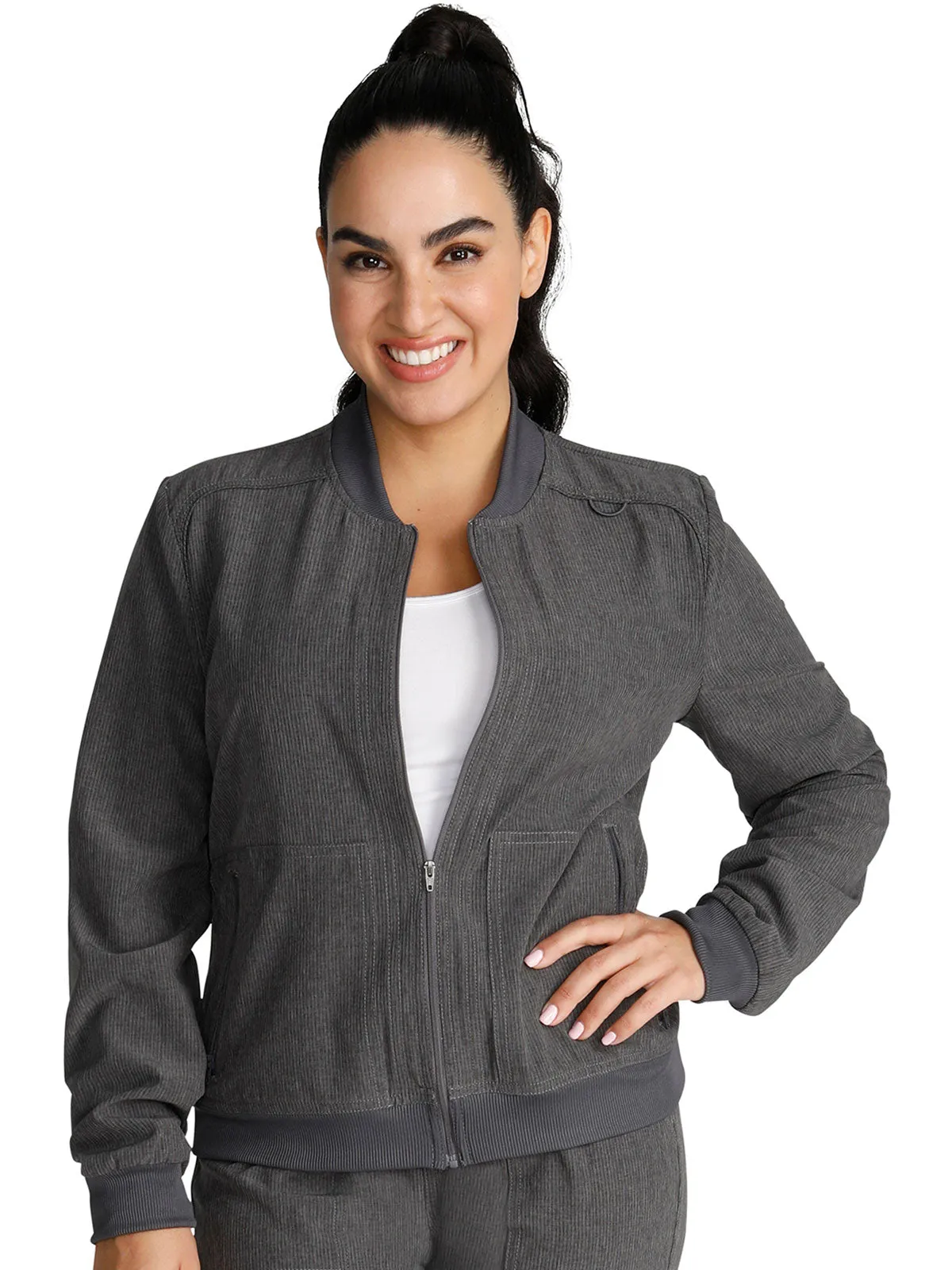 Cherokee - Women's Zip Front Bomber Jacket