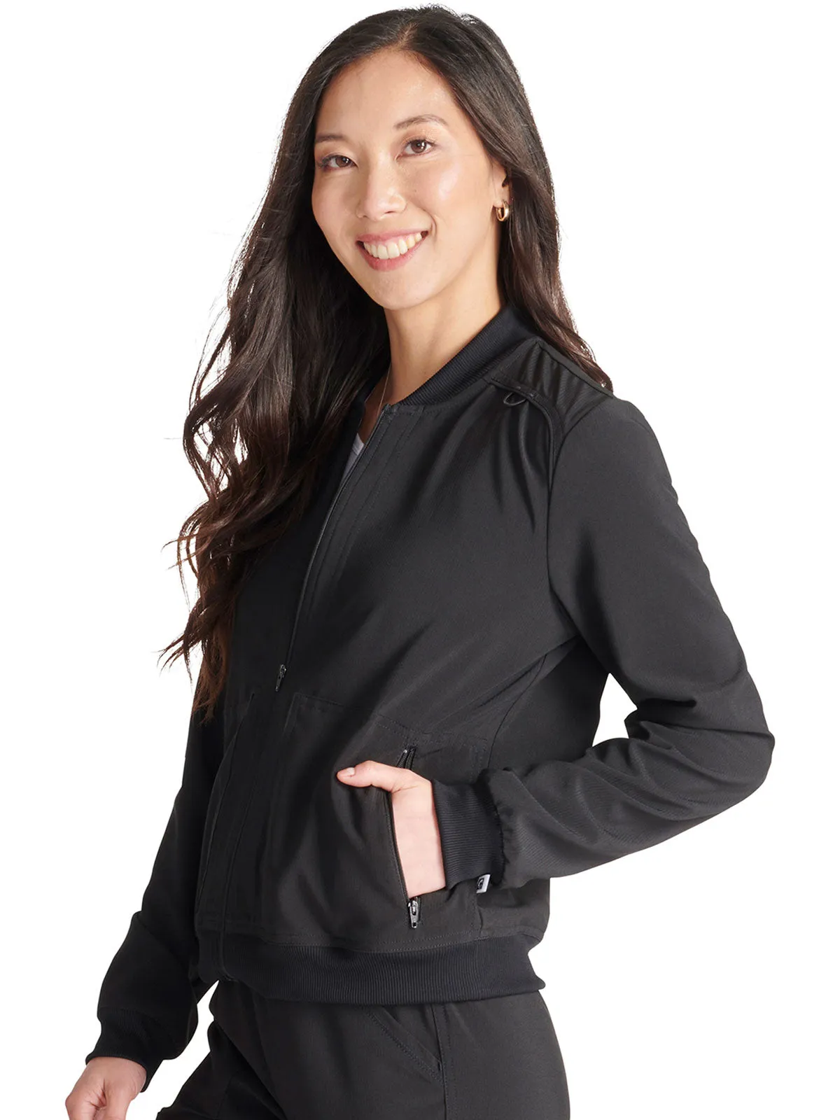 Cherokee - Women's Zip Front Bomber Jacket