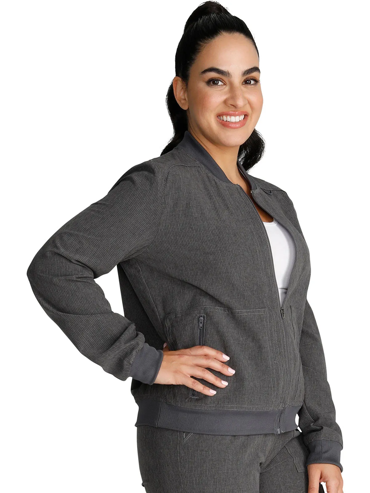 Cherokee - Women's Zip Front Bomber Jacket