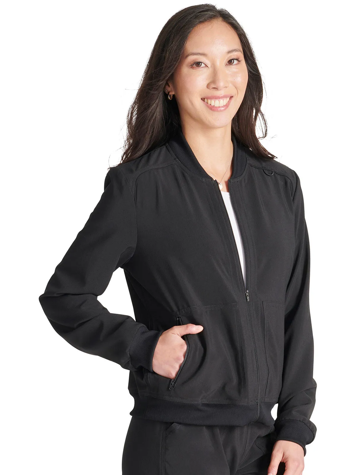 Cherokee - Women's Zip Front Bomber Jacket