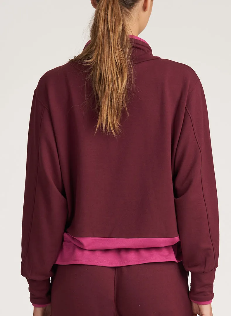 Color Block Funnel Neck - FINAL SALE