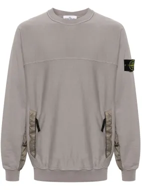 COMPASS-BADGE PANELLED SWEATSHIRT