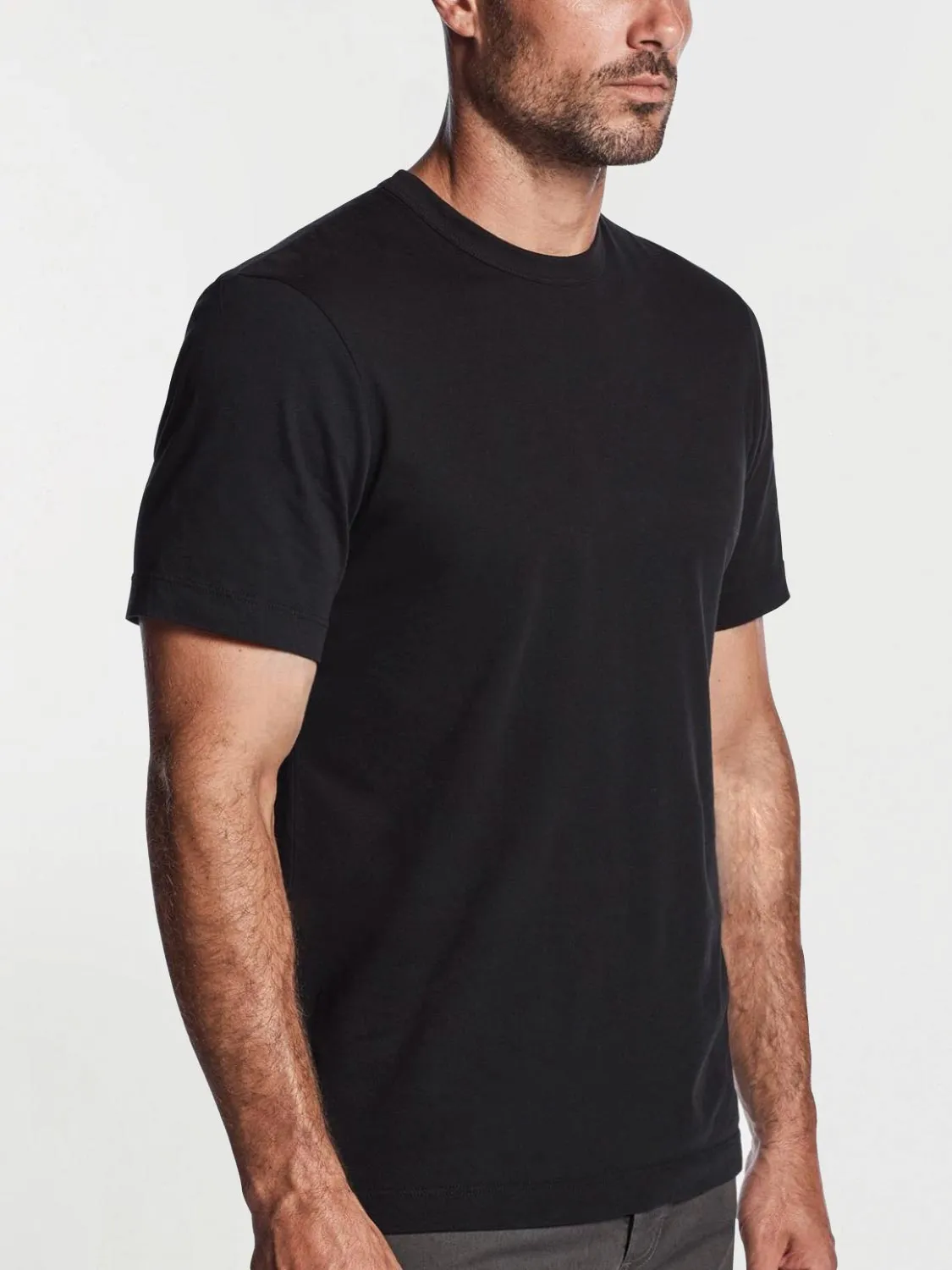 Crewneck Cotton Tailor Fit T-shirt Black