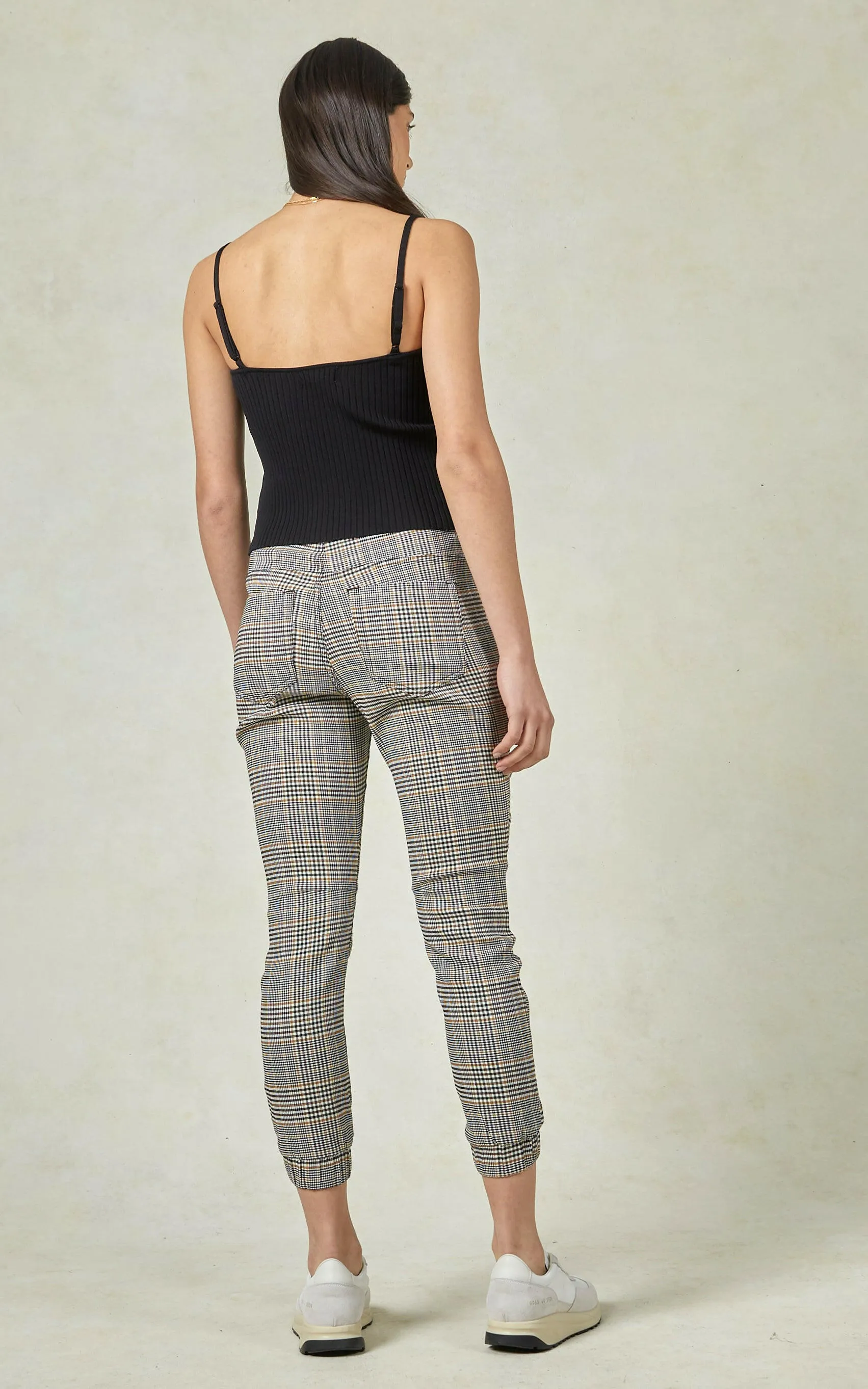 Cuffed Fennel Seed Check Jeans