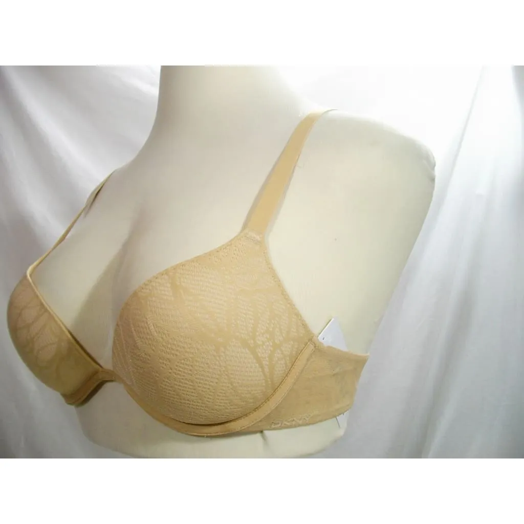 DKNY DK1023 Signature Smooth Plunge Push Up Underwire Bra 36B Nude NWT