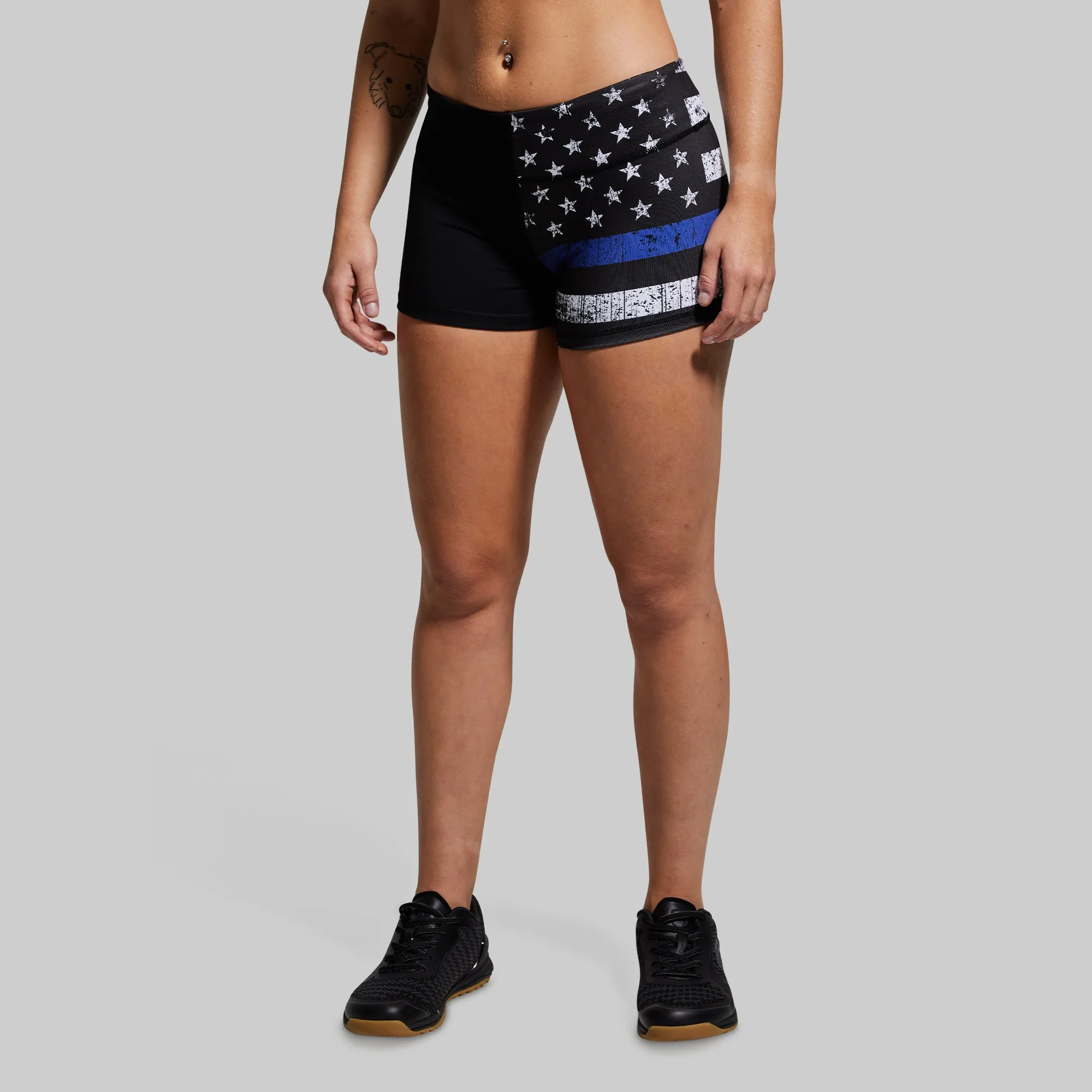 Double Take Booty Short (Thin Blue Line)