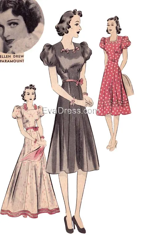 E-PATTERN 1939 One-Piece Frock, E1620