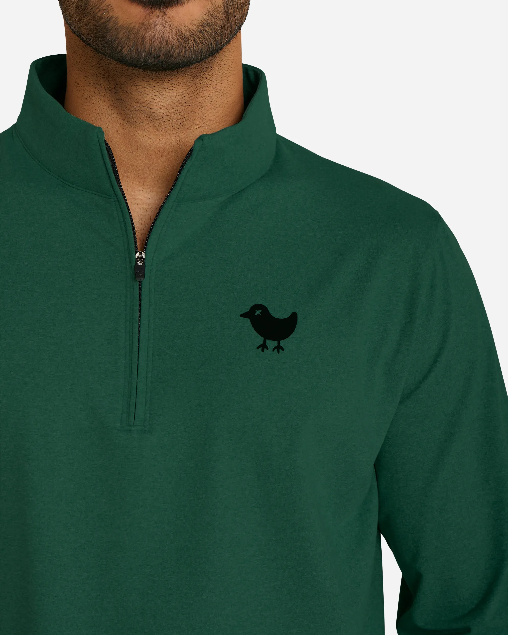 Evergreen Heather Quarterzip