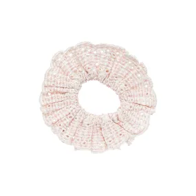 Eyelet Scrunchie in Pink Gingham