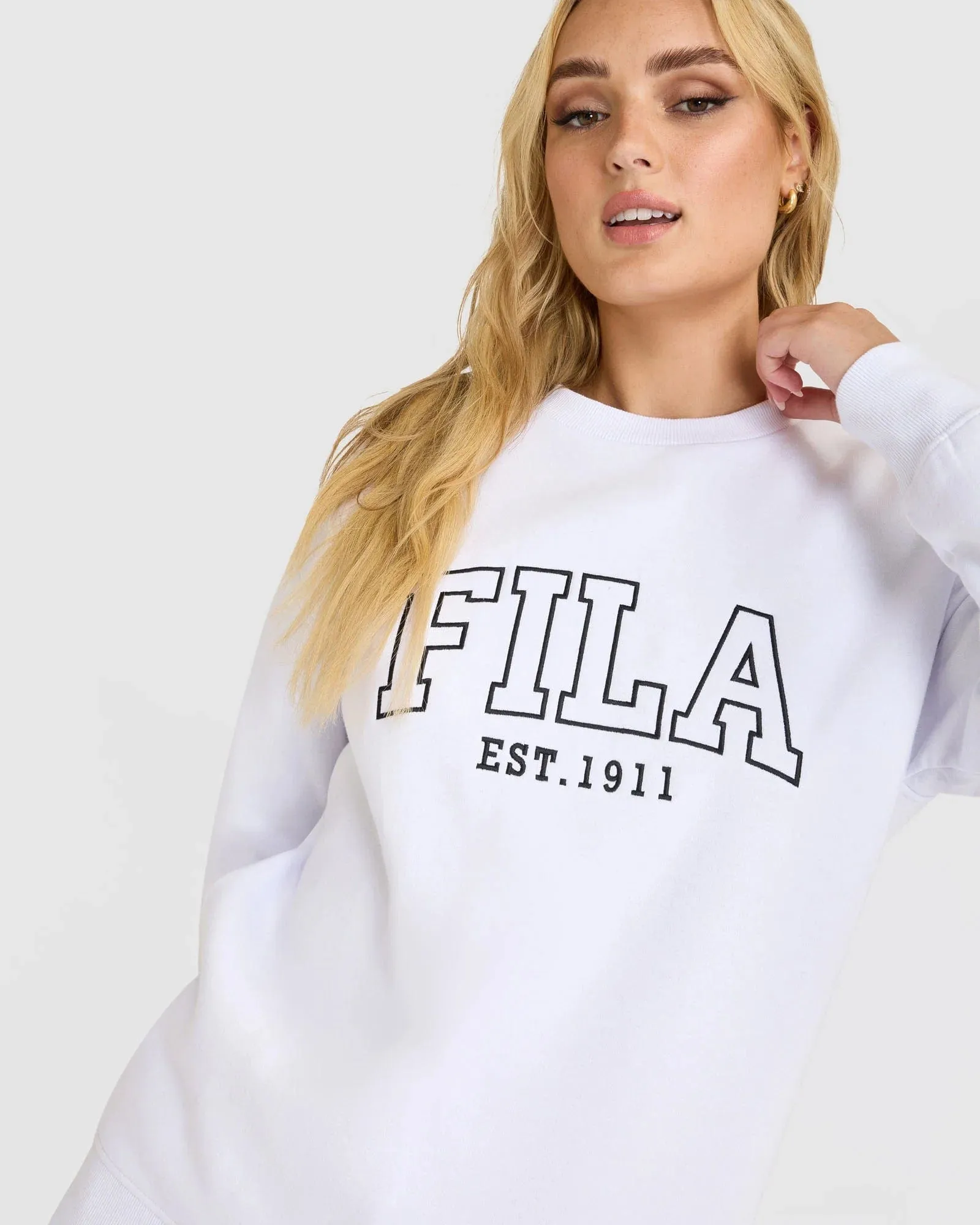 FILA UNISEX UC4.ZERO WHITE CREW SWEATSHIRT