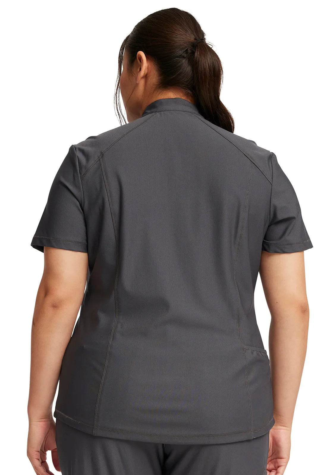 Form - Women's Partial Zip Front Solid Top