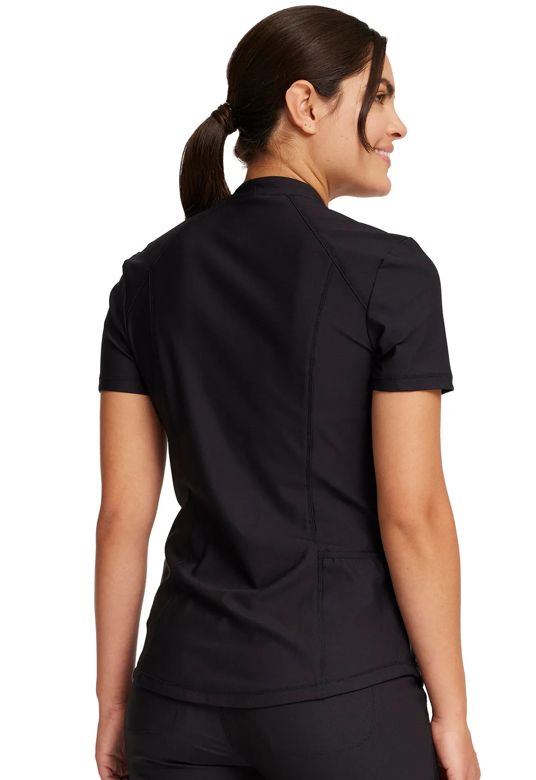 Form - Women's Partial Zip Front Solid Top