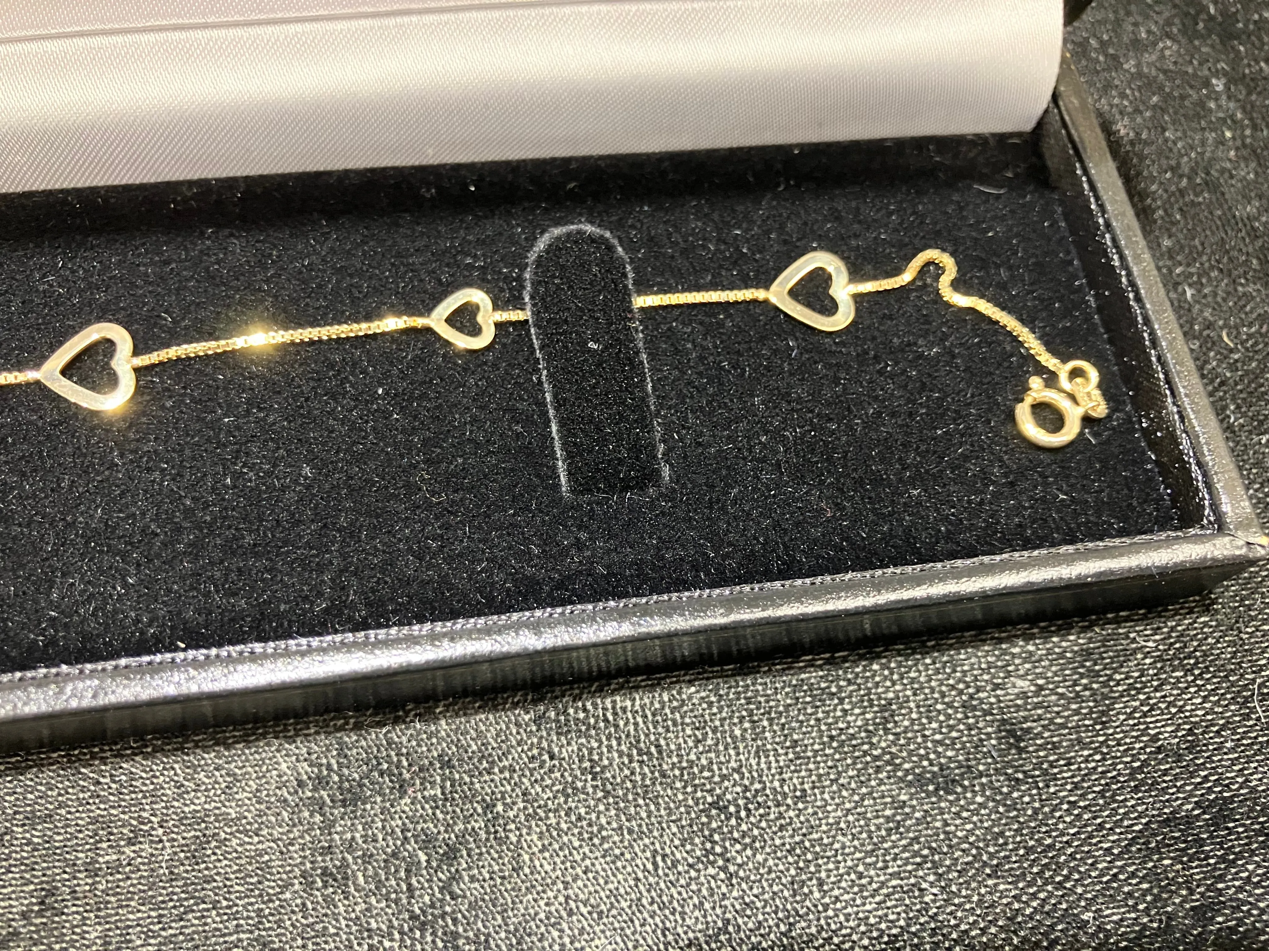 Gold Adjustable Heart Anklet