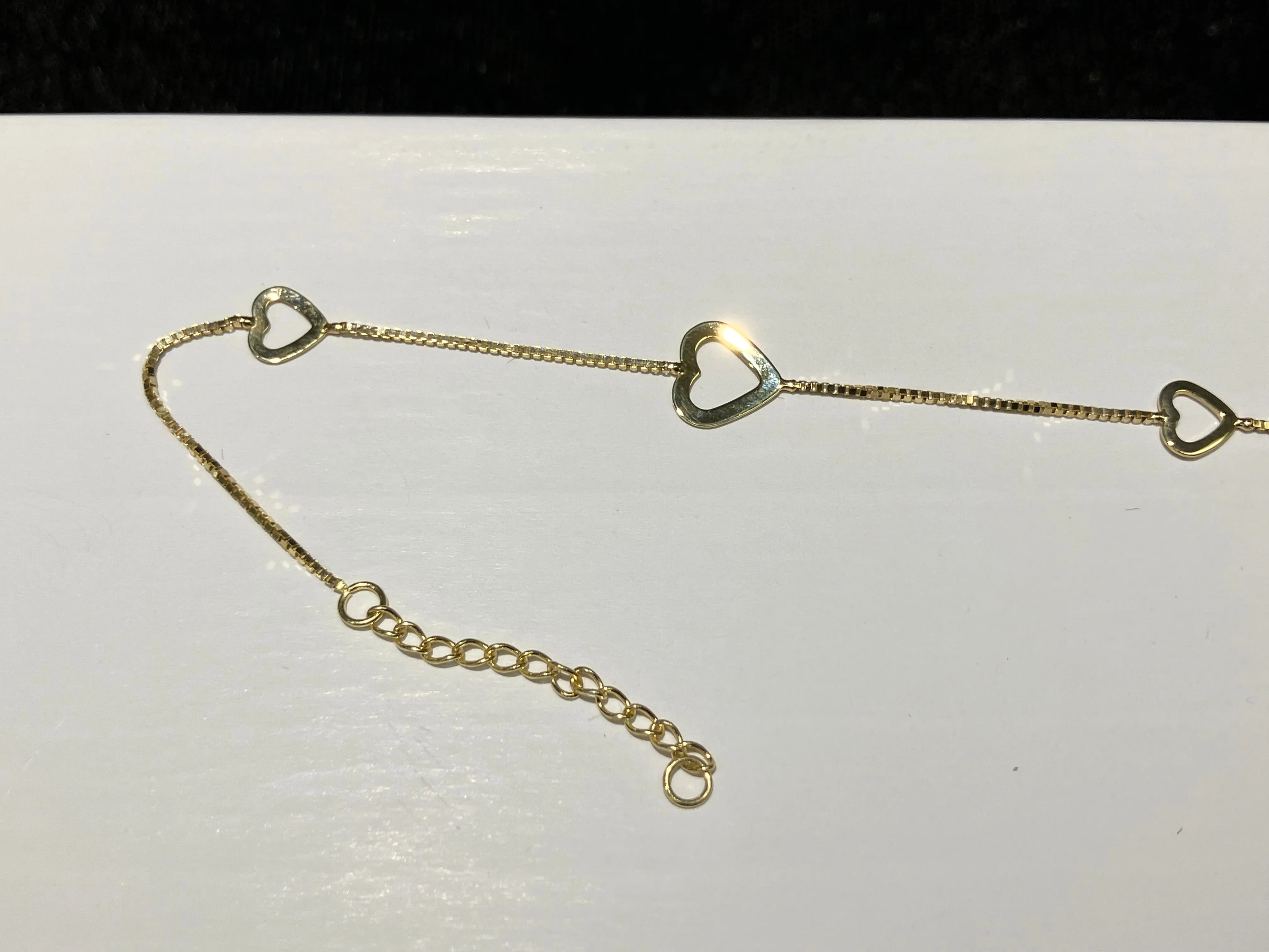 Gold Adjustable Heart Anklet