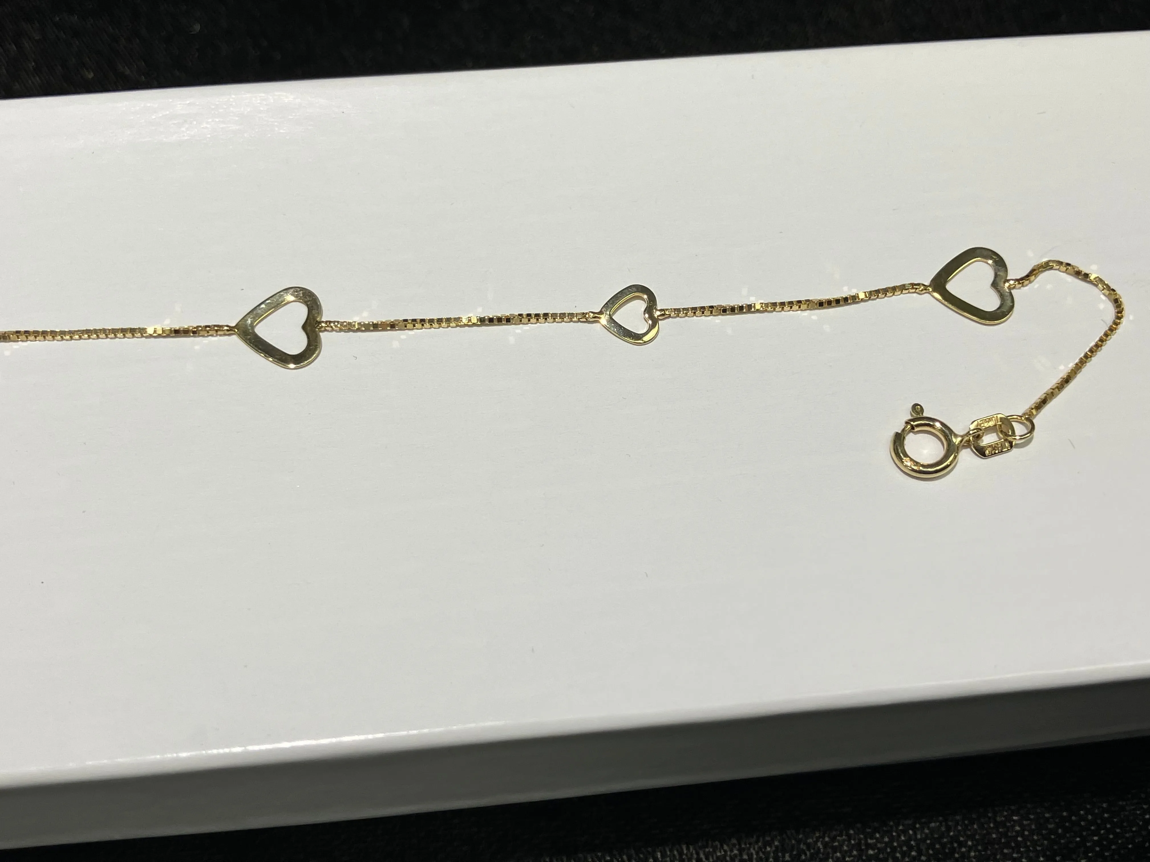 Gold Adjustable Heart Anklet