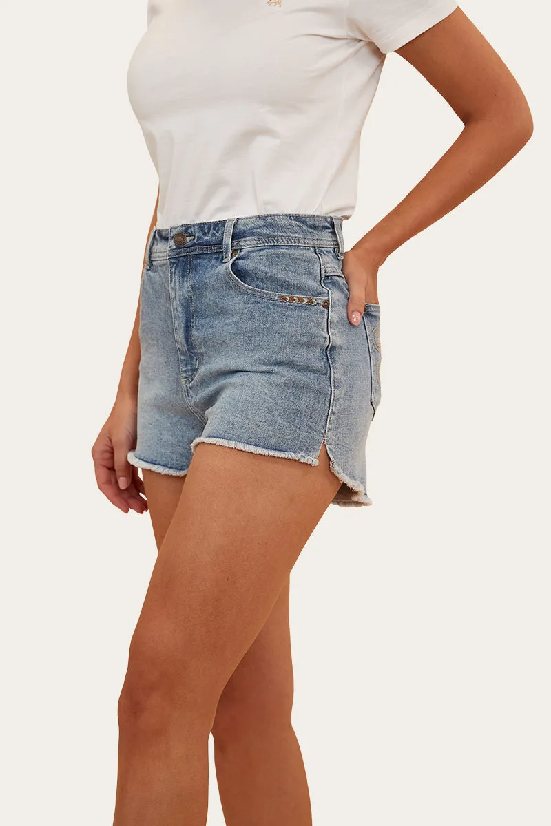 Gracie Womens Denim Short - Light Wash Blue