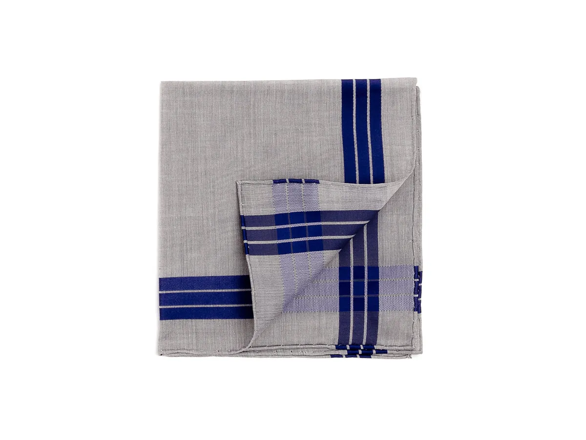 Grey-Navy Adelie Pocket Square