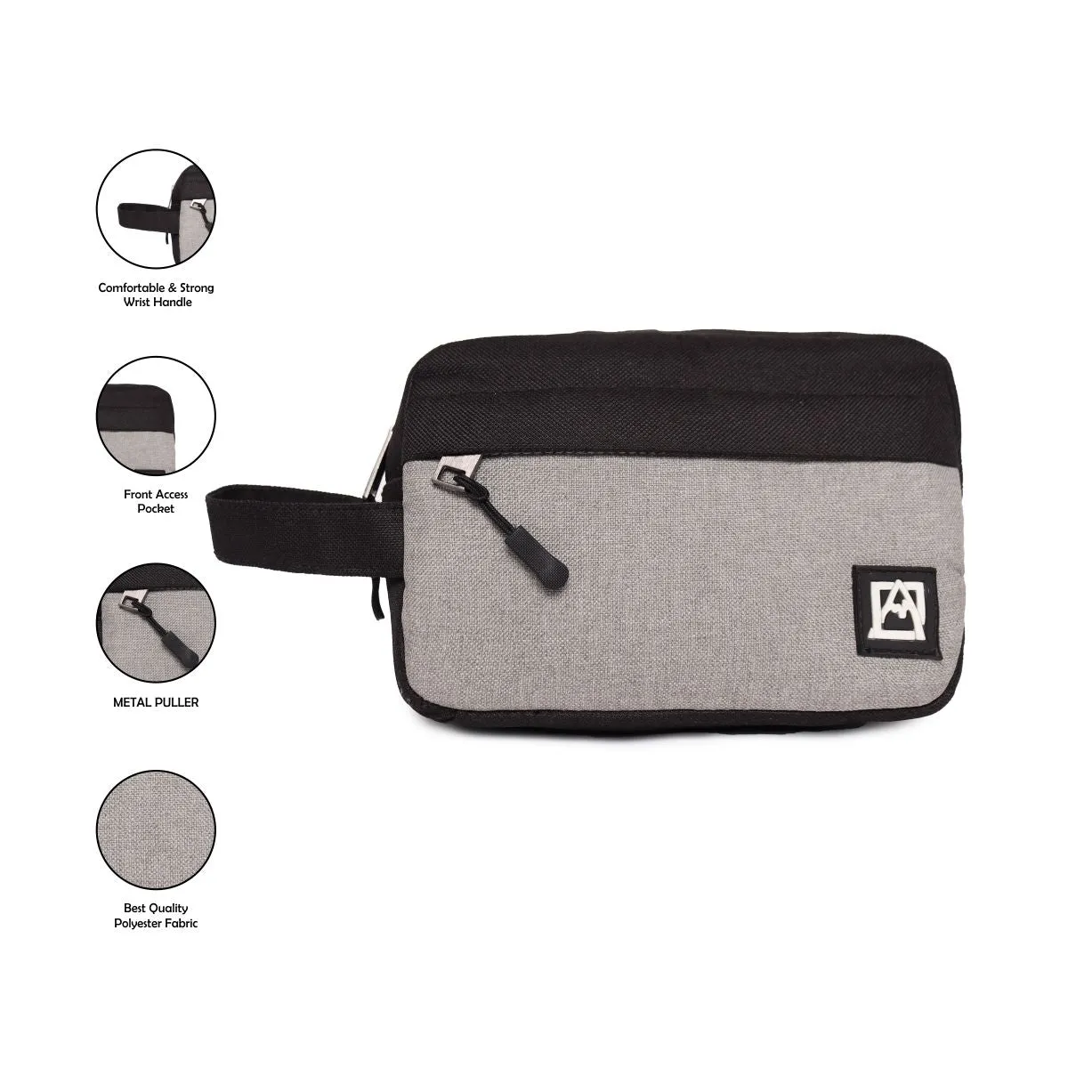 Grey/Black Makeup Kit/Travel Organizer  Pouch/Cosmetics Case