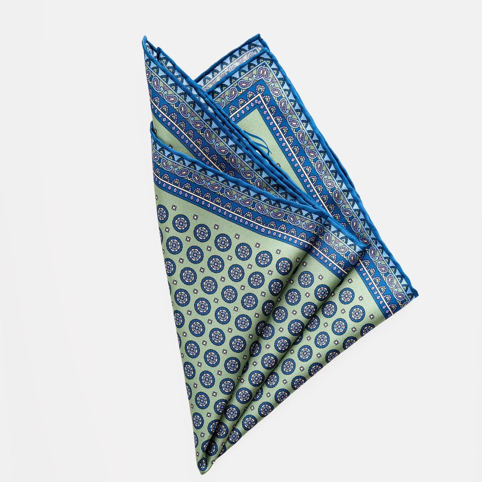 Imola - Silk Pocket Square - Pistachio