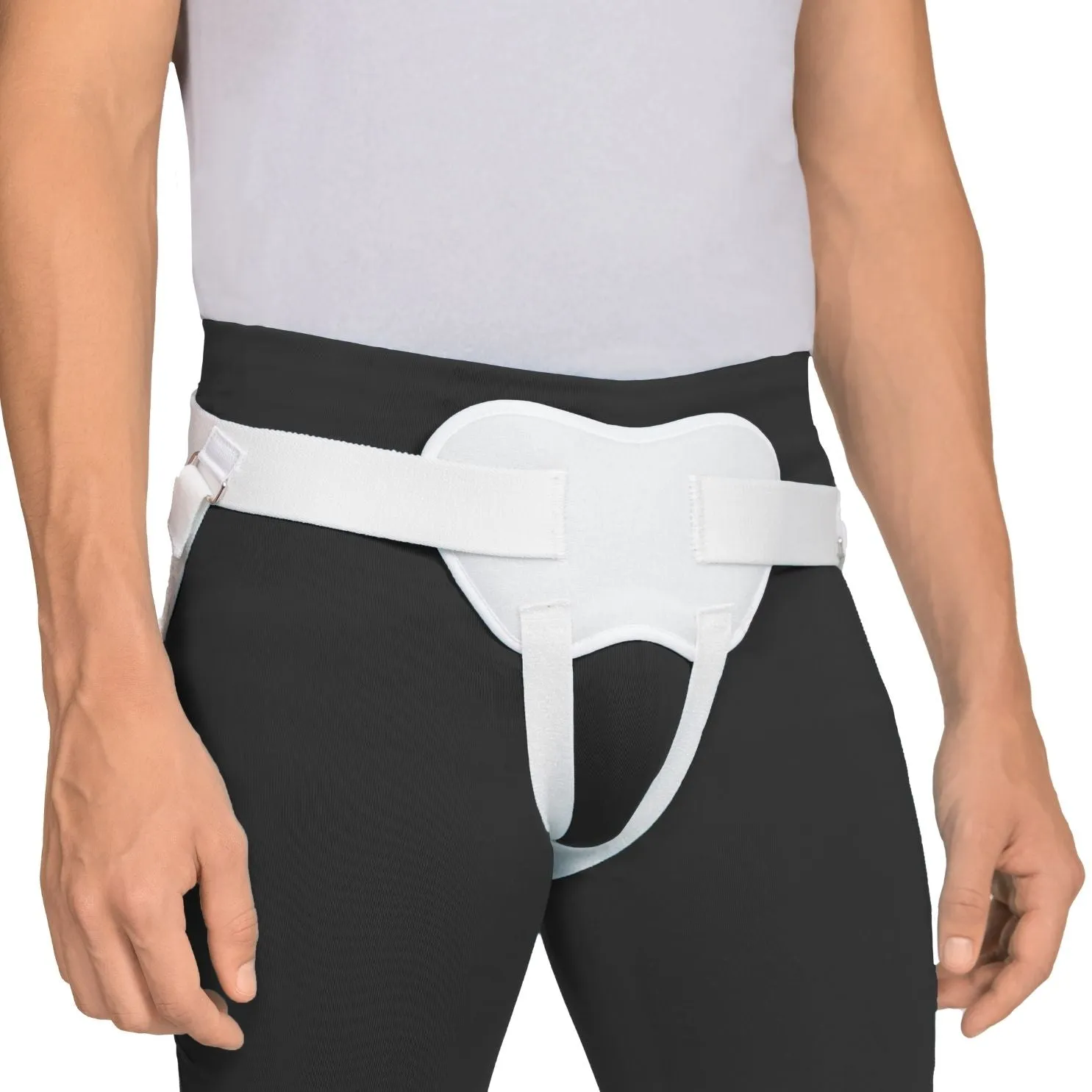 Inguinal Hernia Truss | Groin Support Brace with Adjustable Belt for Scrotal and Femoral Treatment