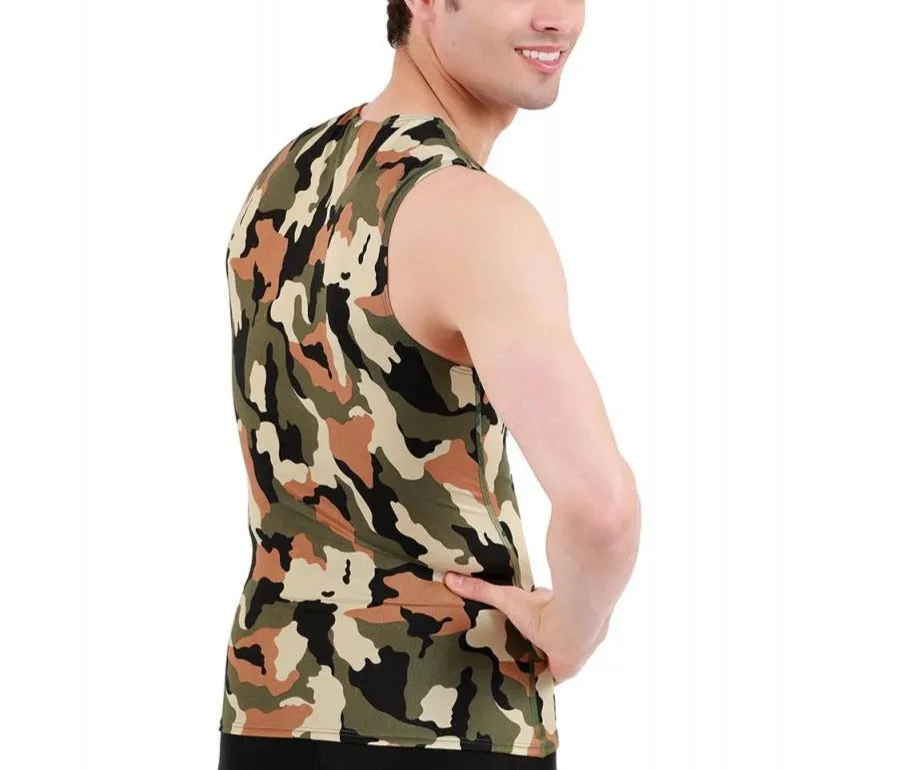 Insta Slim Camo Activewear Sleeveless V- Neck 3VAT0N1