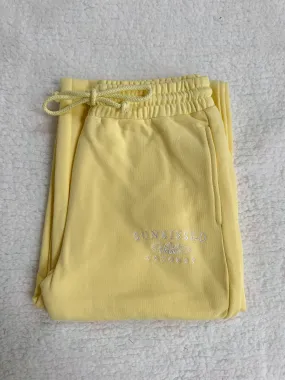 Isabella Banana Yellow Sunkissedcoconut Embroider Sweatpants