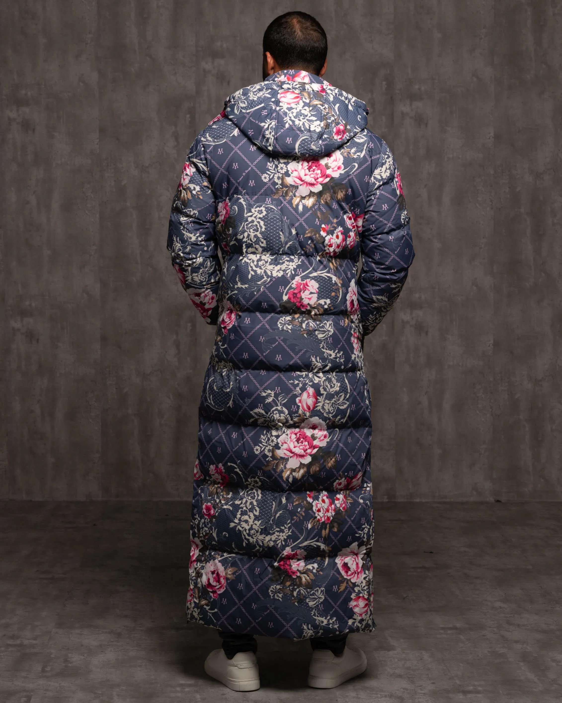 Jacquard Burr Puffer Coat