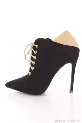 KEDRA BLACK LACE UP BOOTIES