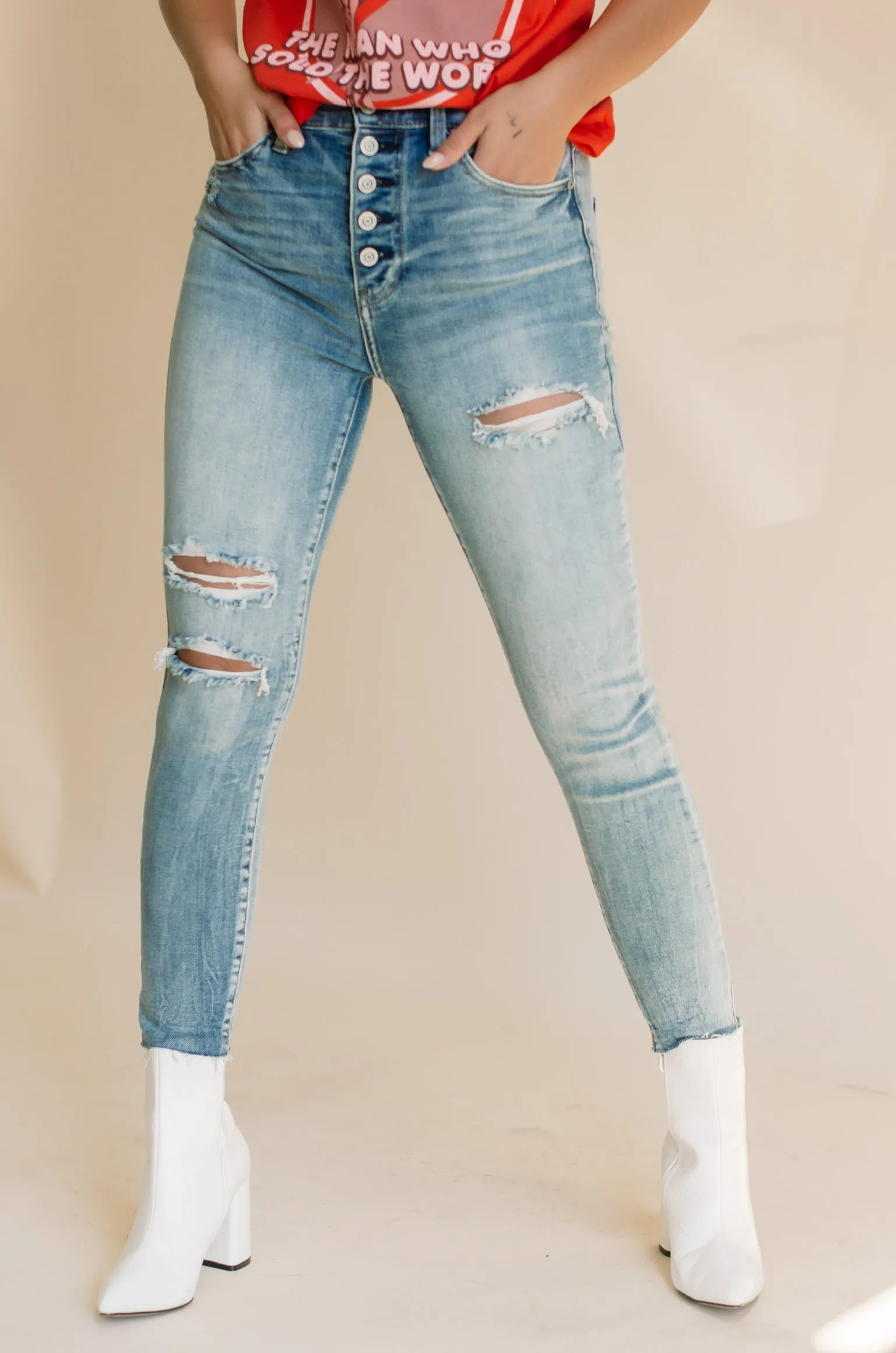 Lani Button Down Jeans - FINAL SALE