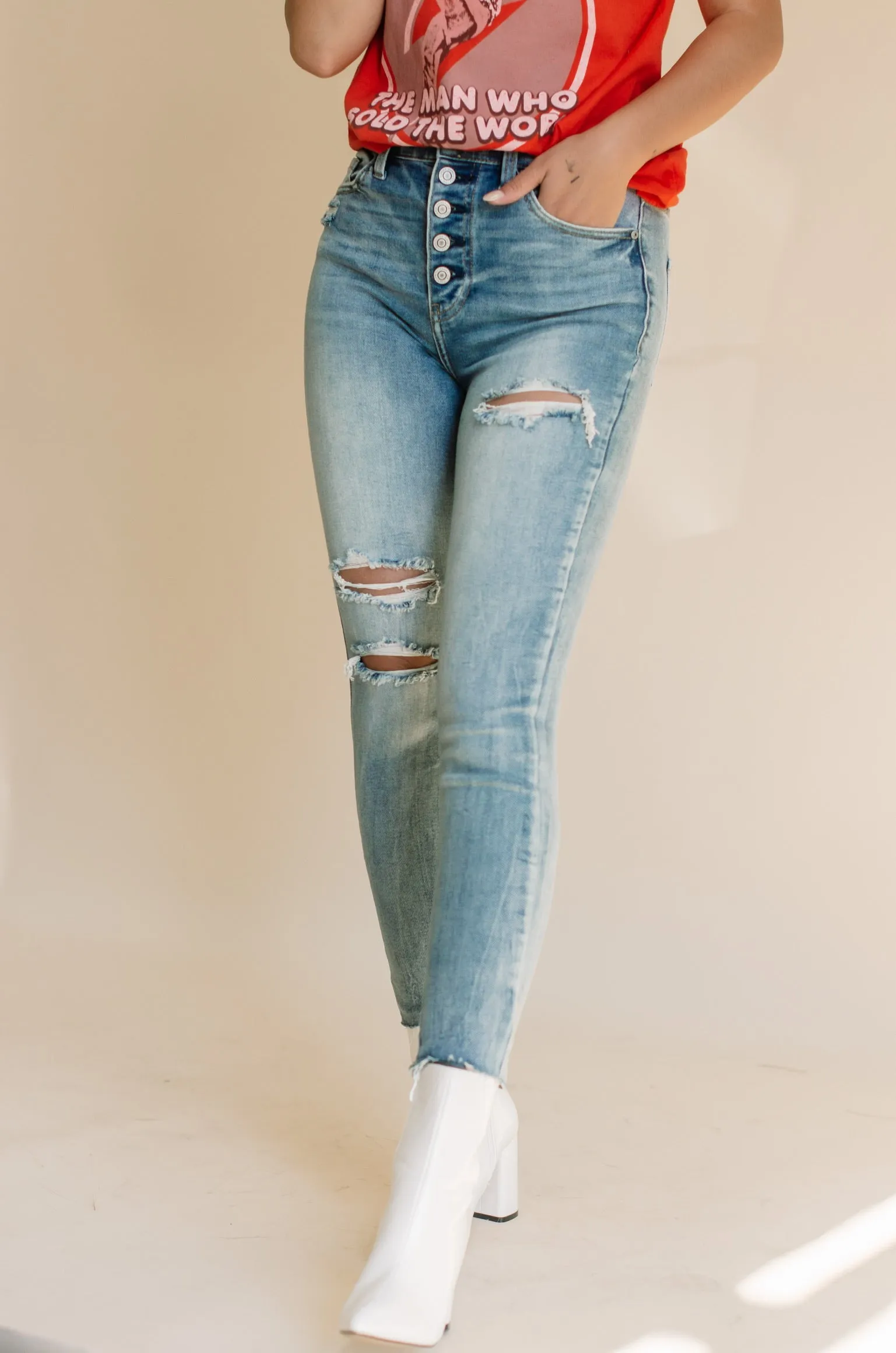 Lani Button Down Jeans - FINAL SALE