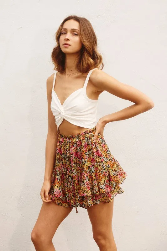 Layered Floral Skort