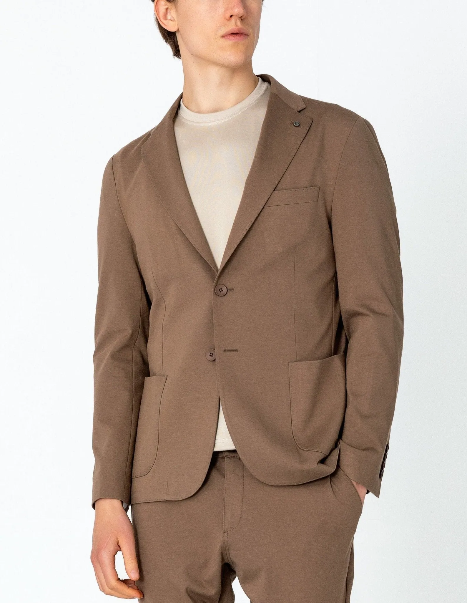 Lightweight Patch Pocket Jacket - Camel