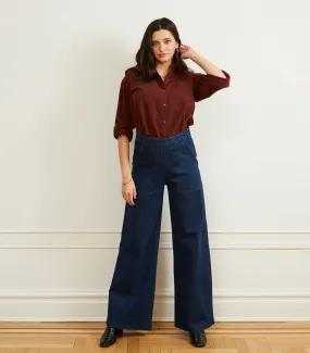 Long Sabrina Wide-Leg Jeans