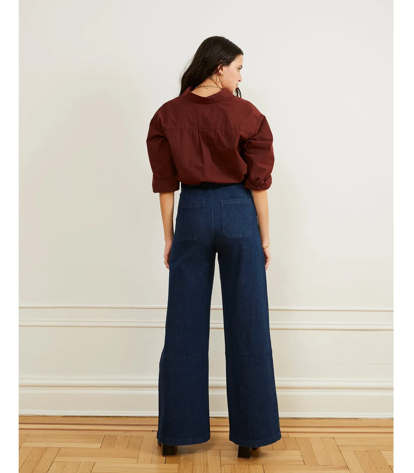 Long Sabrina Wide-Leg Jeans