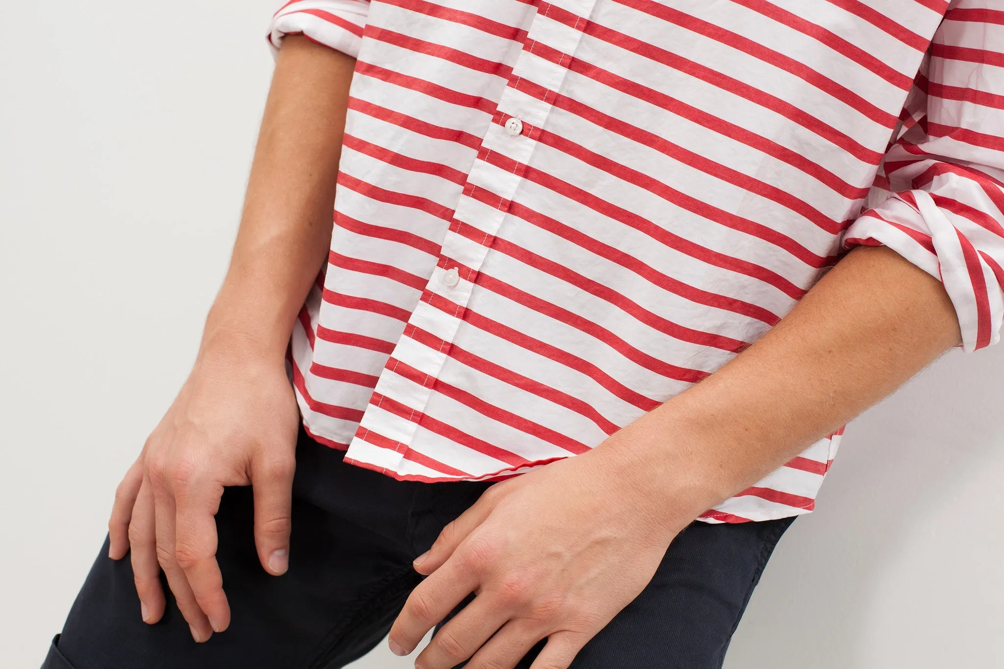 Luke Shirt in Red Stripe -UEB