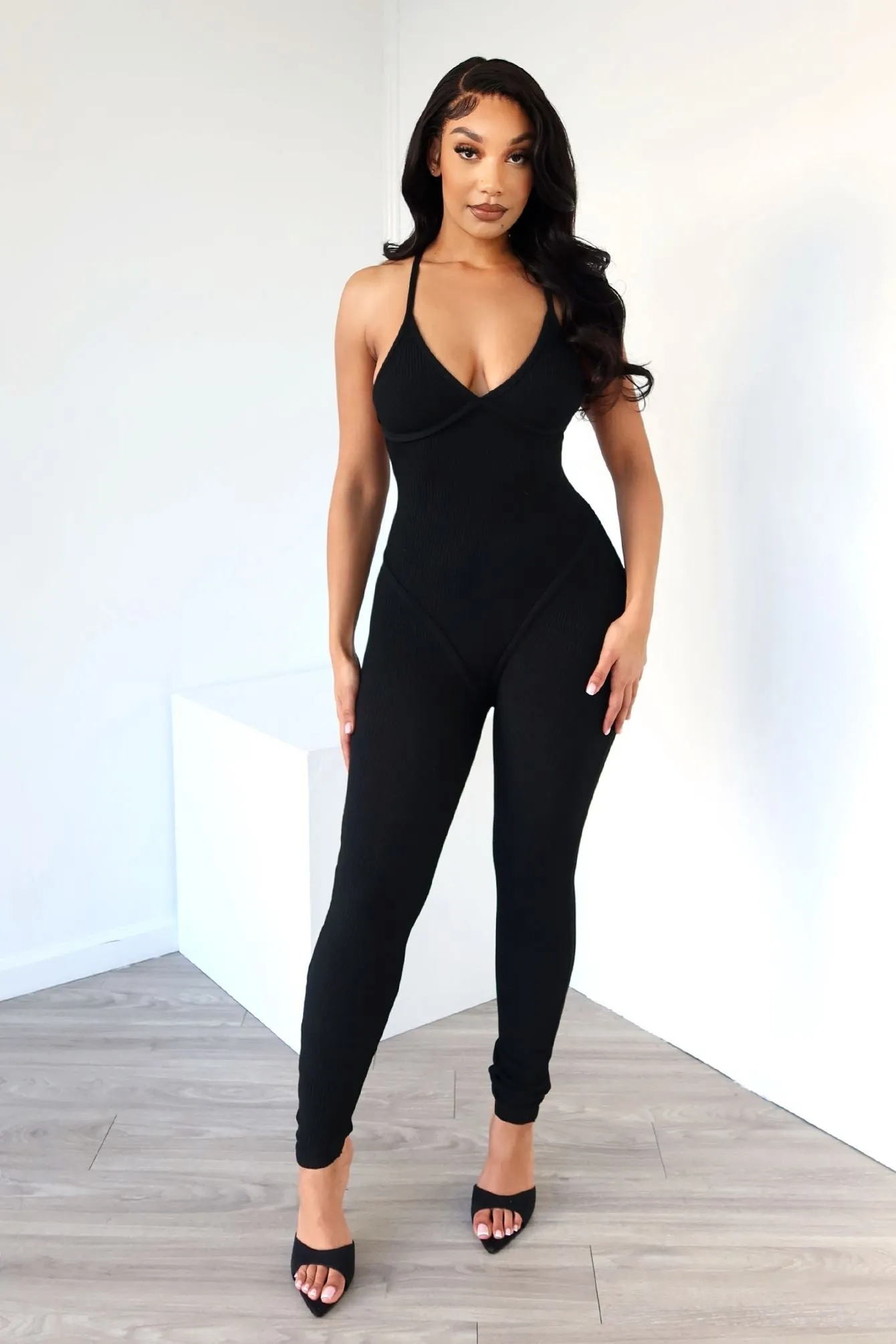 Major Moment Ribbed Knit Jumpsuit