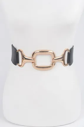 Metal Buckle Stretch Waist Belt