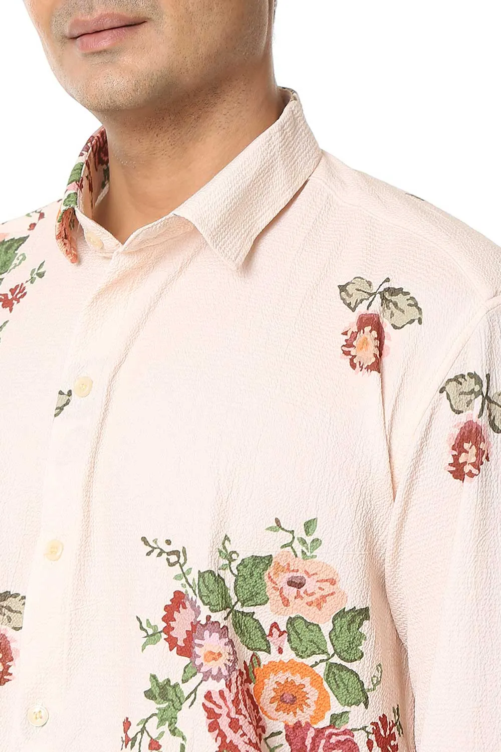 Mysore Blossom I Luxury Popcorn Material I Men Shirt