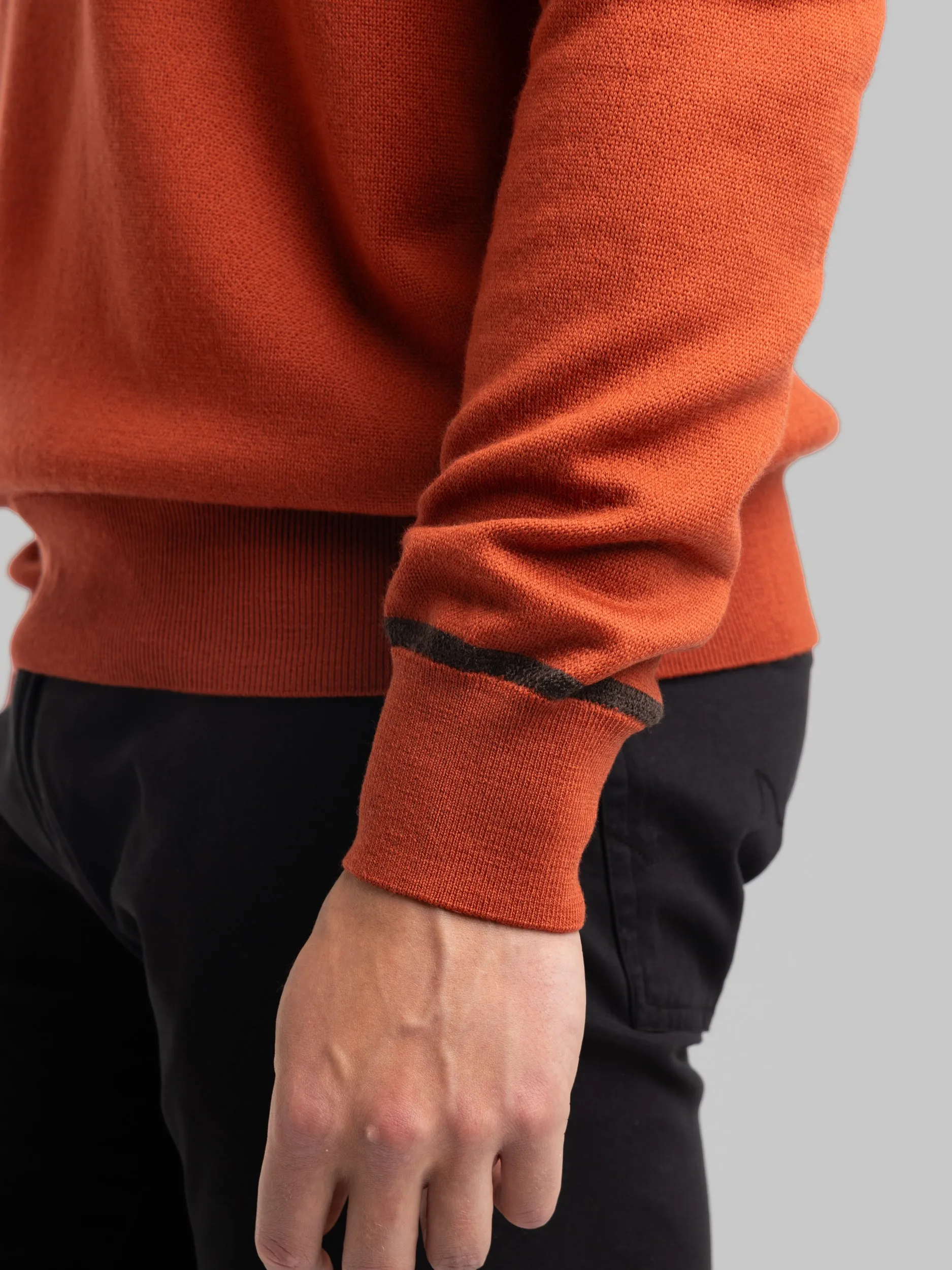 Orange Quarter Zip Knit