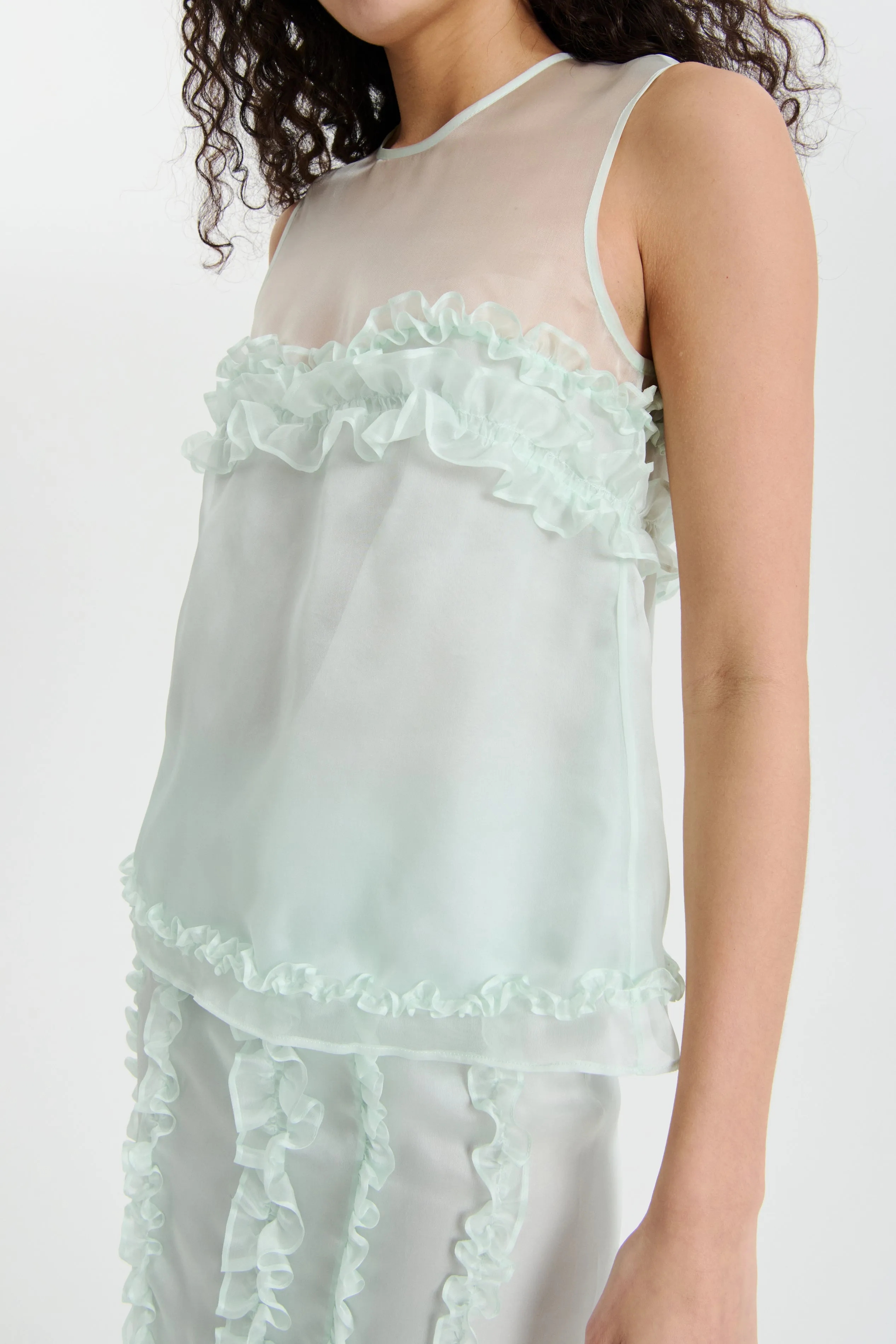 ORIETTA | TOP SATIN ORGANZA MINT