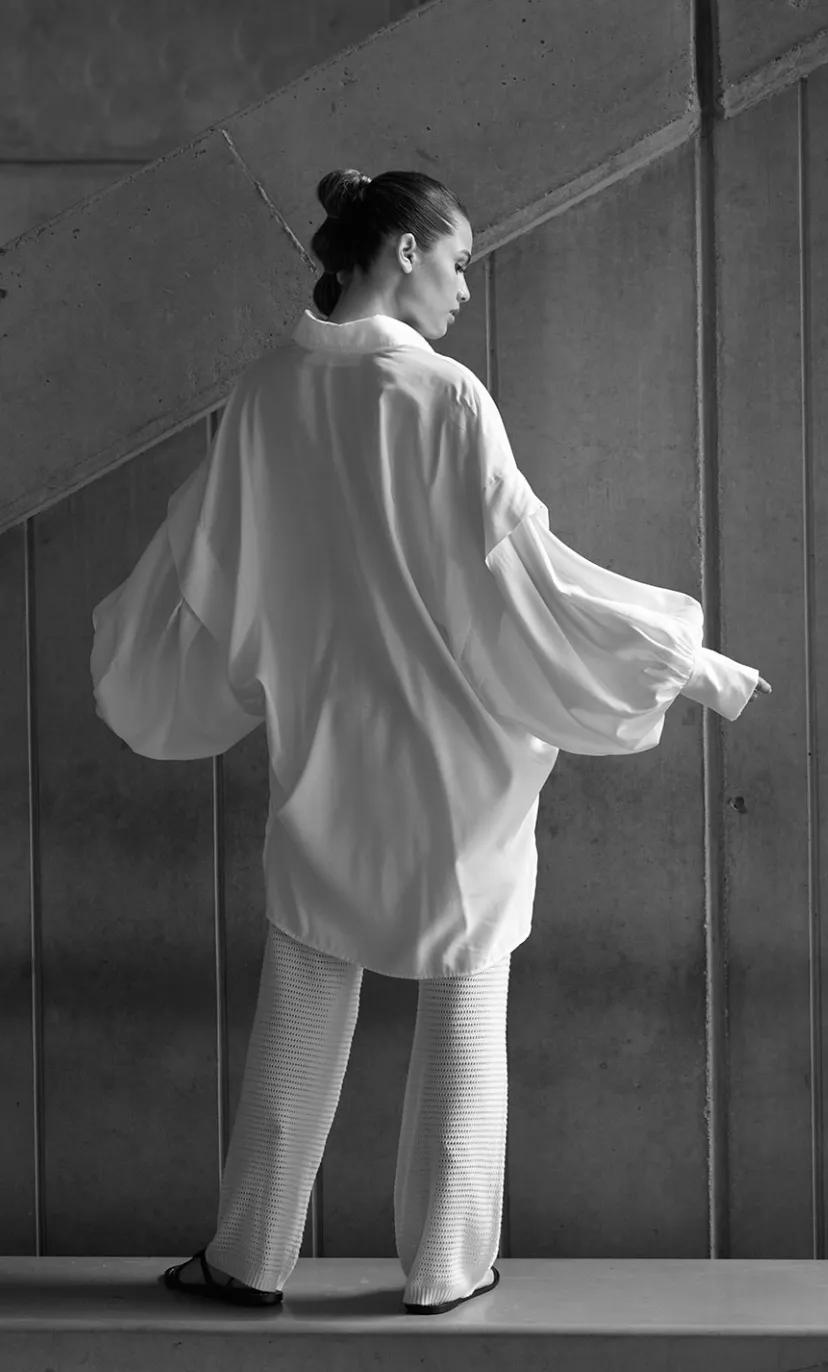 Oversized Shirt With Double Sleeve