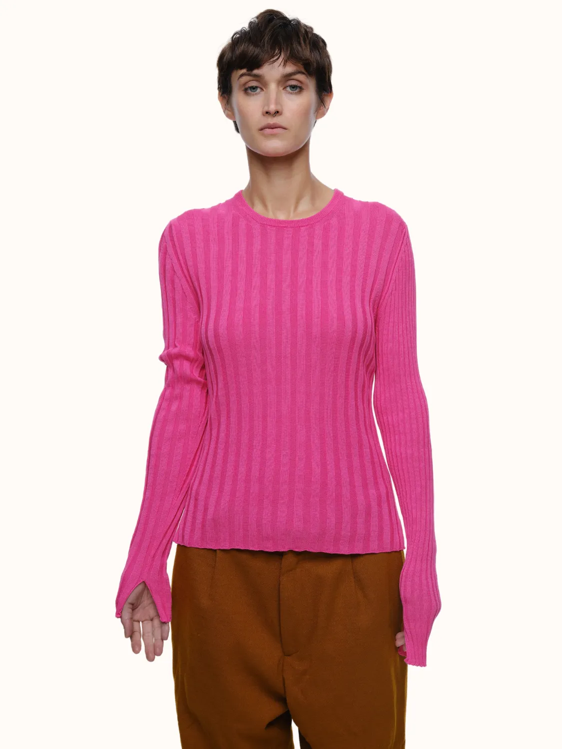 Pania Ribbed Crewneck in Organic Cotton