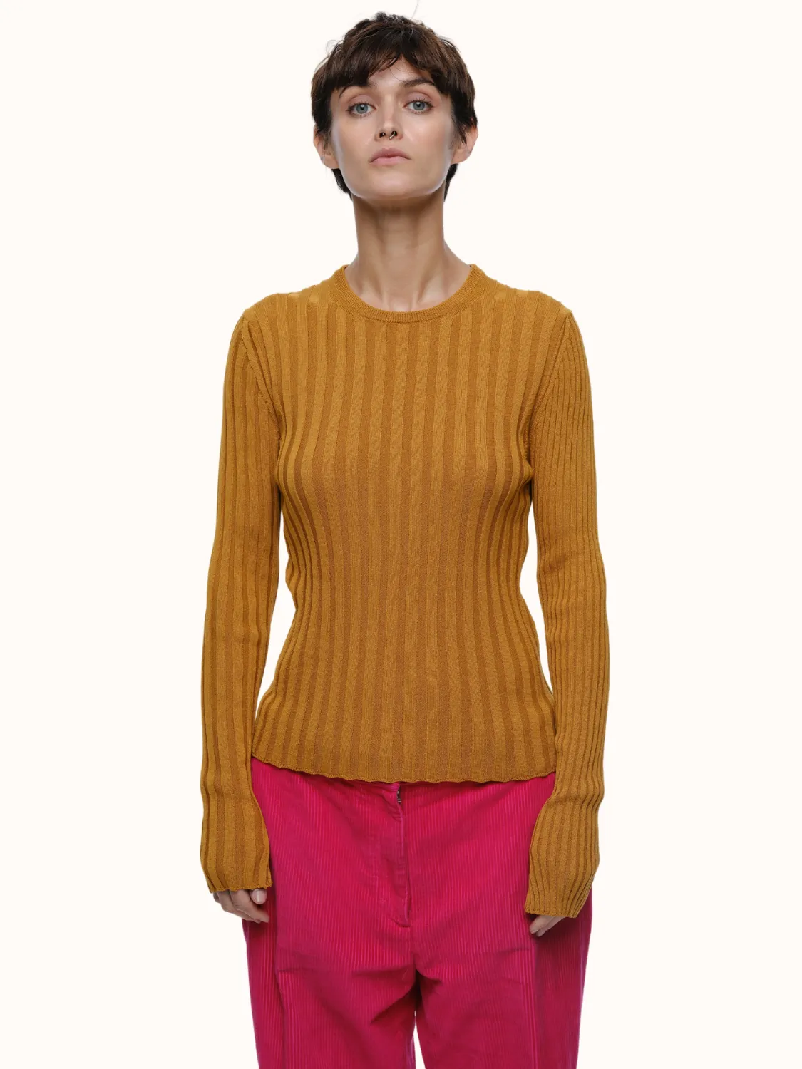 Pania Ribbed Crewneck in Organic Cotton